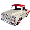 1958 Chevrolet Apache Fleetside Pickup Truck Cream with Red Top 1/24 Diecast Model Car by Motormax - 2 of 3