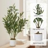 Orieon 2FT Artificial Olive Tree with Natural Wood Trunk, 8 Lifelike Fruits, Silk Leaves, Pre-Assembled Indoor/Outdoor Decor - 2 of 4