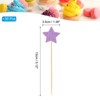 Unique Bargains Non-Edible Star Paper Bamboo Picks Birthday Cake Decorations Toppers 50 Pcs - 2 of 4