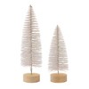 Melrose White Bottle Brush Tree (Set of 4) - 2 of 2