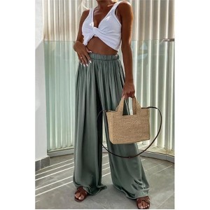 Women's Stylish Wide - Leg Casual Pants with Pockets, Trendy and Comfortable Loose - Fit Trousers for Daily Wear - 1 of 3