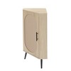 VYNXARIA Freestanding Corner Cabinet with Rattan Doors - Natural Finish for Small Spaces - 4 of 4