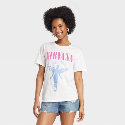 Women's Nirvana In Utero Short Sleeve Graphic T-Shirt - White XL