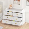 6 Drawers Dresser for Bedroom, Changing Table Dresser with Power Outlets, Soft Changing Pad & Removable Top, Baby Dresser for Nursery - 4 of 4