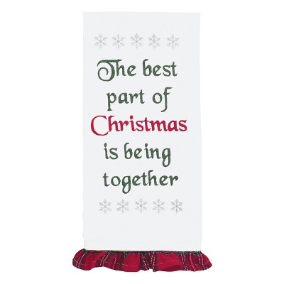 C&F Home Christmas Together Embroidered Cotton Flour Sack Kitchen Towel