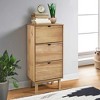 vidaXL Shoe Cabinet Brown Solid Pine Wood Medium Shoe Cabinet - 2 of 4