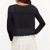 Coolmee Women's Crochet Shrug Sweater Tie Front Knit Bolero Shrug for Dress Long Sleeve Cropped Cardigan - 3 of 4