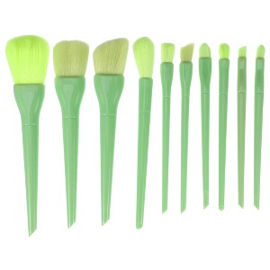 Unique Bargains Plastic NylonTravel Makeup Brush Set 10 Pcs - 1 of 4