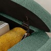 CAVINAS Oval Storage Ottoman Bench, 3D Lamb Fleece Fabric Bench with Large Storage Space, Ottoman Foot Rest for the Living Room, Entryway and Bedroom - 4 of 4