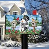 Briarwood Lane Checkered Snowman Winter Magnetic Mailbox Cover Ca - 2 of 2
