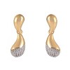 Daisy Fuentes Gold Tone Post Drop Earrings with Pave CZ Accents - 2 of 4