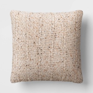 Square Marled Knit Throw Pillow - Threshold™ - 1 of 4