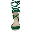 Allegra K Women's Open Toe Lace Up Clear Strap Platform Chunky Heels Sandals - 2 of 4