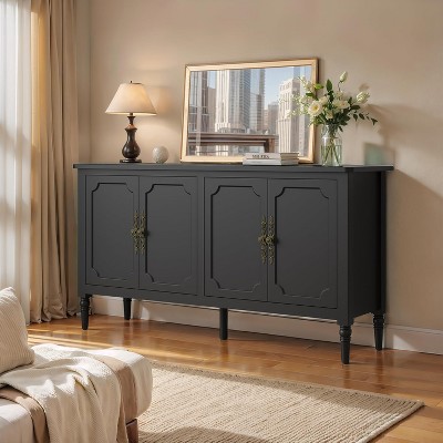 59 Inch Wide Buffet Cabinet, Kitchen Storage Cabinet, Wood Console Table, Coffee Bar Decorative Cabinet for Living Room Dining Room Entryway