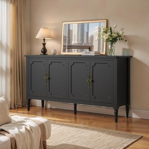 59 Inch Wide Buffet Cabinet, Kitchen Storage Cabinet, Wood Console Table, Coffee Bar Decorative Cabinet for Living Room Dining Room Entryway - 1 of 4