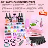 YEVYO Acrylic Nail Kit with Drill, 4 Colors Gel Polish and UV Light Nail Kit, 24 Colors of Glitter Powder and Sequins - image 2 of 4