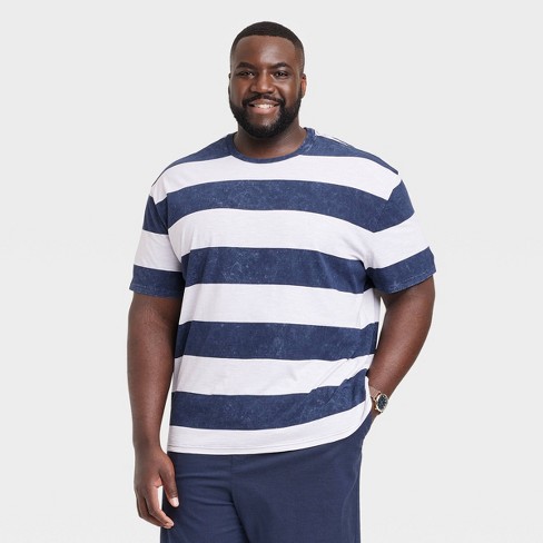 Men's Big & Tall Standard Fit Short Sleeve Crewneck T-shirt - Goodfellow &  Co™ Navy Blue 3xlt : Target