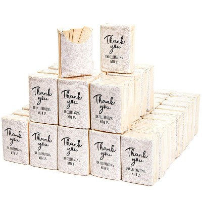 Sparkle and Bash 60-Pack Thank You for Celebrating with Us Travel Pocket Facial Tissues Packs