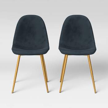 Copley Velvet Dining Chair with Brass Leg - Project 62
