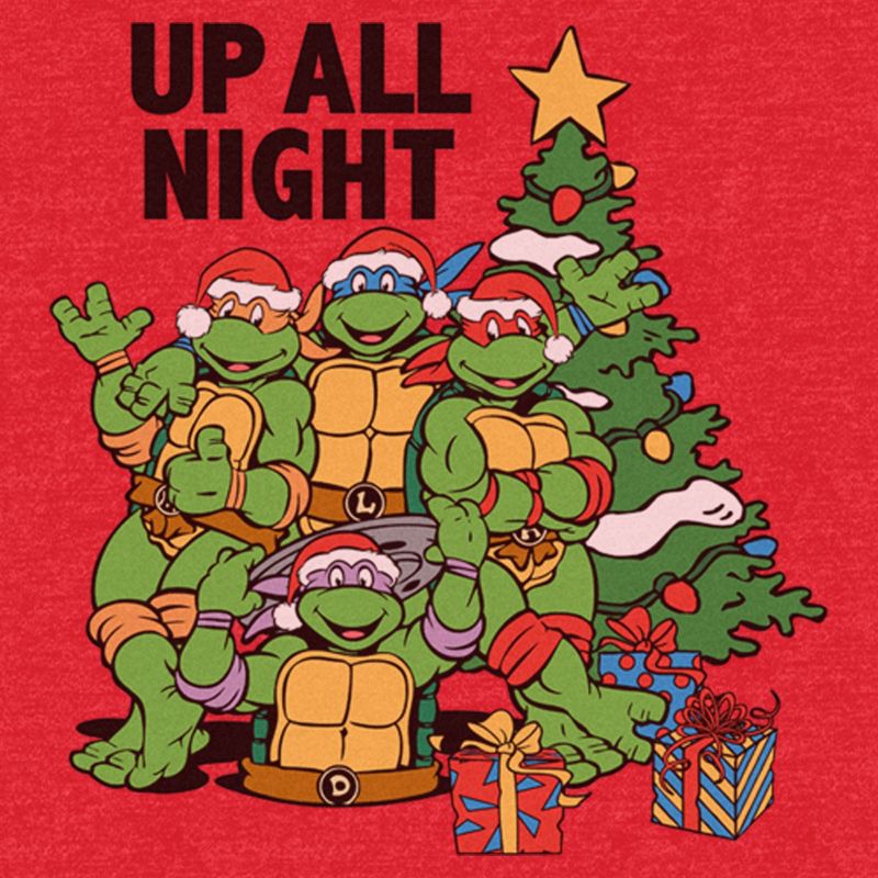 Men's Teenage Mutant Ninja Turtles Christmas Up All Night T-Shirt, 2 of 6