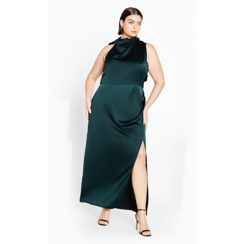 Women's Plus Size Modern Darling Maxi Dress - emerald | CITY CHIC - image 1 of 4