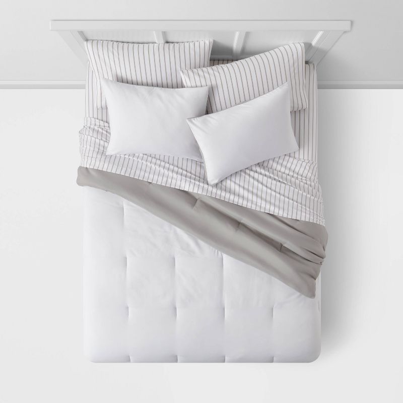 Solid Microfiber Reversible Comforter & Sheets Set - Room Essentials™, 3 of 11