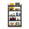 Syemin Utility Storage Shelves 5 Tier Adjustable Garage Shelf, Industrial Metal Garage Shelf, Heavy Duty Storage Shelves, Black, 47.2"*18"*78" - 2 of 4