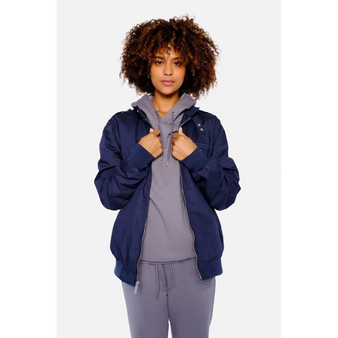 Members Only Women's Classic Iconic Racer Jacket - Large, Navy