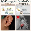 Small Sterling Silver Huggie Hoop Earrings Set for Women, 14K Gold Plated Hoops Stacks for Multiple Piercings - 3 of 4