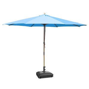 Yescom 13ft XL Heavy Duty Solid Wood Outdoor Patio Umbrella with Base Parasol Wheels Stand for Bistro Market Table Garden Deck Yard Poolside - 1 of 4