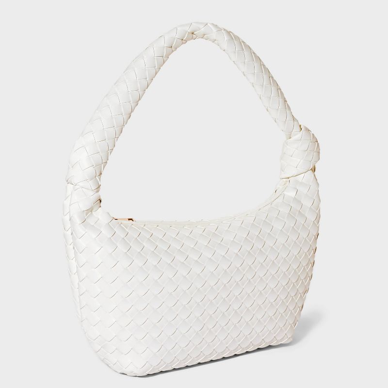 Woven Slouchy Shoulder Handbag - A New Day™, 3 of 6
