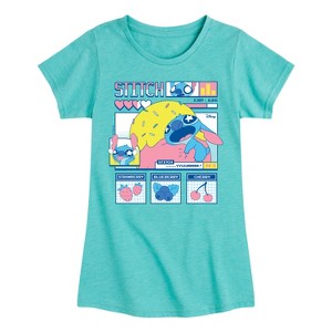 Girls' - Disney - Stitch Food Kawaii Fitted Short Sleeve Graphic T-Shirt - 1 of 4