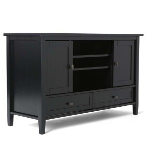 Norfolk Solid Wood TV Media Stand Black For TVs up to 50 inches - Wyndenhall