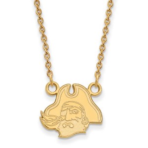 Black Bow Jewelry 14k Yellow Gold East Carolina Pirates NCAA Necklace 18 Inch - 1 of 4