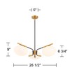 Possini Euro Design Possini Euro Gwynn 26 1/2" Black and Gold 3-Light Modern Chandelier - 4 of 4