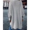 Clearlove Womens Lightweight Open Front Casual V-Neck Long Mid Length Cardigan Sweater - 4 of 4
