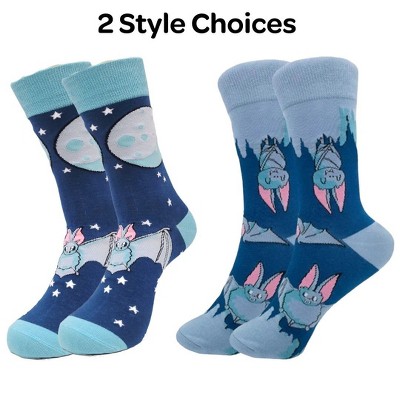 Night Bat Socks Set (Women's Sizes, Adult Medium) from the Sock Panda - Great for Halloween