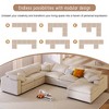 129" Oversized Modular U-Shaped Sectional Sofa with Ottoman and Pillows, Flexible Combination - 3 of 4