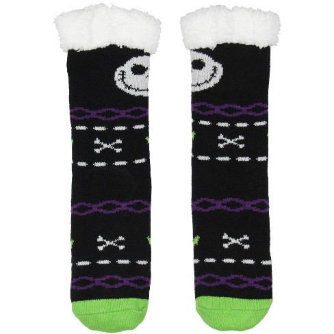 Chenille Slipper Socks - Black - 1 Pair