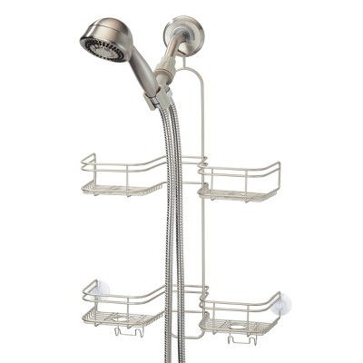 iDESIGN Hanging Shower Caddy Over Shower Head Organizer with Hooks