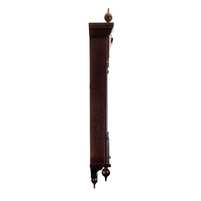 Bedford Clock Collection Grand 31 Inch Chiming Pendulum Wall Clock in Antique Mahogany Cherry Finish, 2 of 7