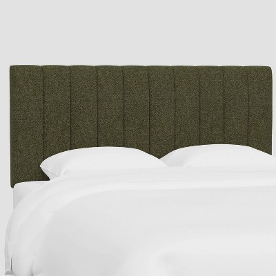 Twin Lennon Headboard in Tweed Milsap Army - Threshold™: Pine Frame, Vertical Tufting, 41x51"