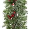 Northlight 2.8 FT Green and Red Glittered Artificial Alpine Christmas Tree Tabletop Decor - 3 of 3