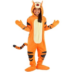 HalloweenCostumes.com Girls Disney’s Deluxe Tigger Costume,  Winnie the Pooh - 1 of 4