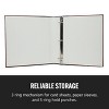 Bellagio-Italia 3-Ring Office Binder - Brown - Leather - 225-Sheet Storage Capacity - 1 Pack - 2 of 4