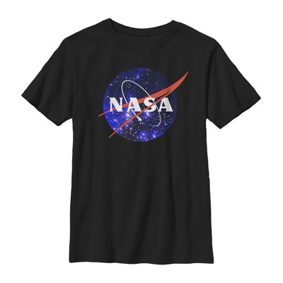 Boy's Nasa Milky Way Logo T-shirt - Black - Medium : Target
