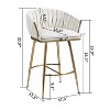 NicBex Bar Stools for Kitchen Island,Velvet Counter Bar Stools with Golden Legs,30 inch Bar Chairs for Dining Rooms,Kitchens Islands - image 3 of 4