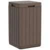 vidaXL Outdoor Garbage Bin Brown 15"x15"x25.6" PP - 2 of 4