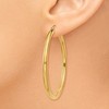 Black Bow Jewelry 3mm, 14k Yellow Gold Classic Round Hoop Earrings, 45mm (1 3/4 Inch) - 3 of 4