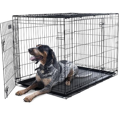 PETMAKER X-Large 2 Door Foldable Dog Crate Cage - 42 x 28 Inch